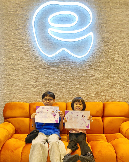 Gentle dental cleaning for children at trusted Quezon City dental clinic Easethetic Dental Lounge