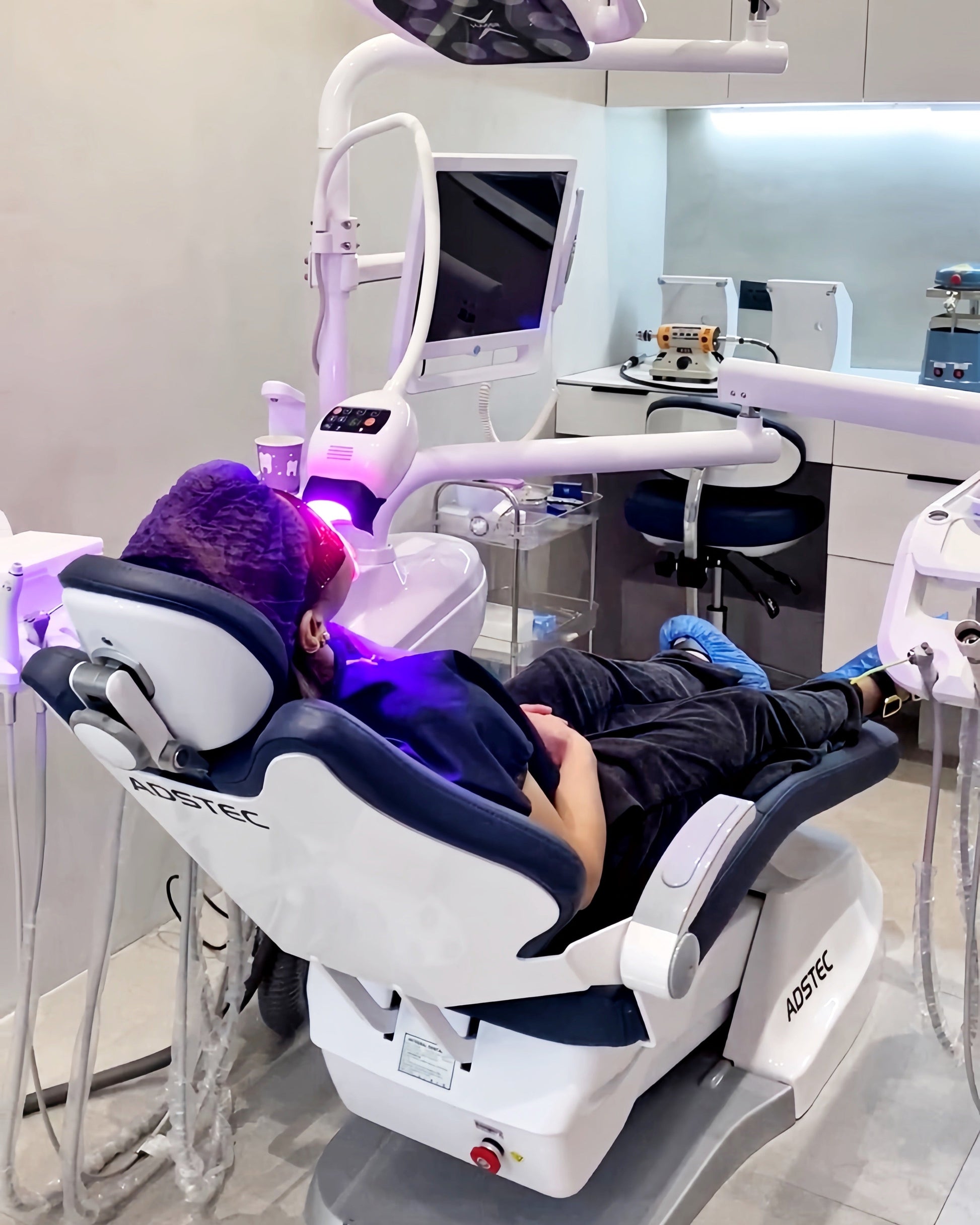 Teeth whitening procedure at Easethetic Dental Lounge in Quezon City